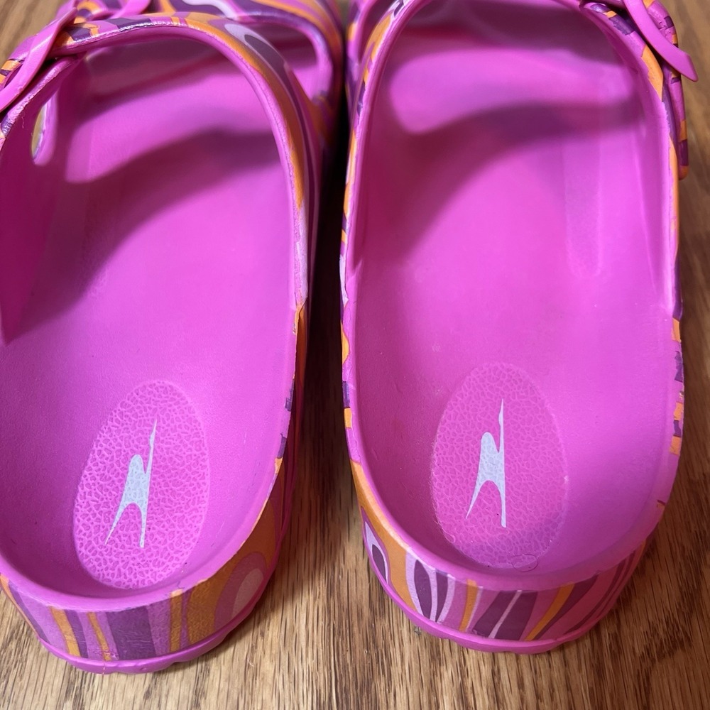 Women's Beach Slip On Shoes Pool Pink Double Strap Size 7 Women's EVA - Picture 5 of 8